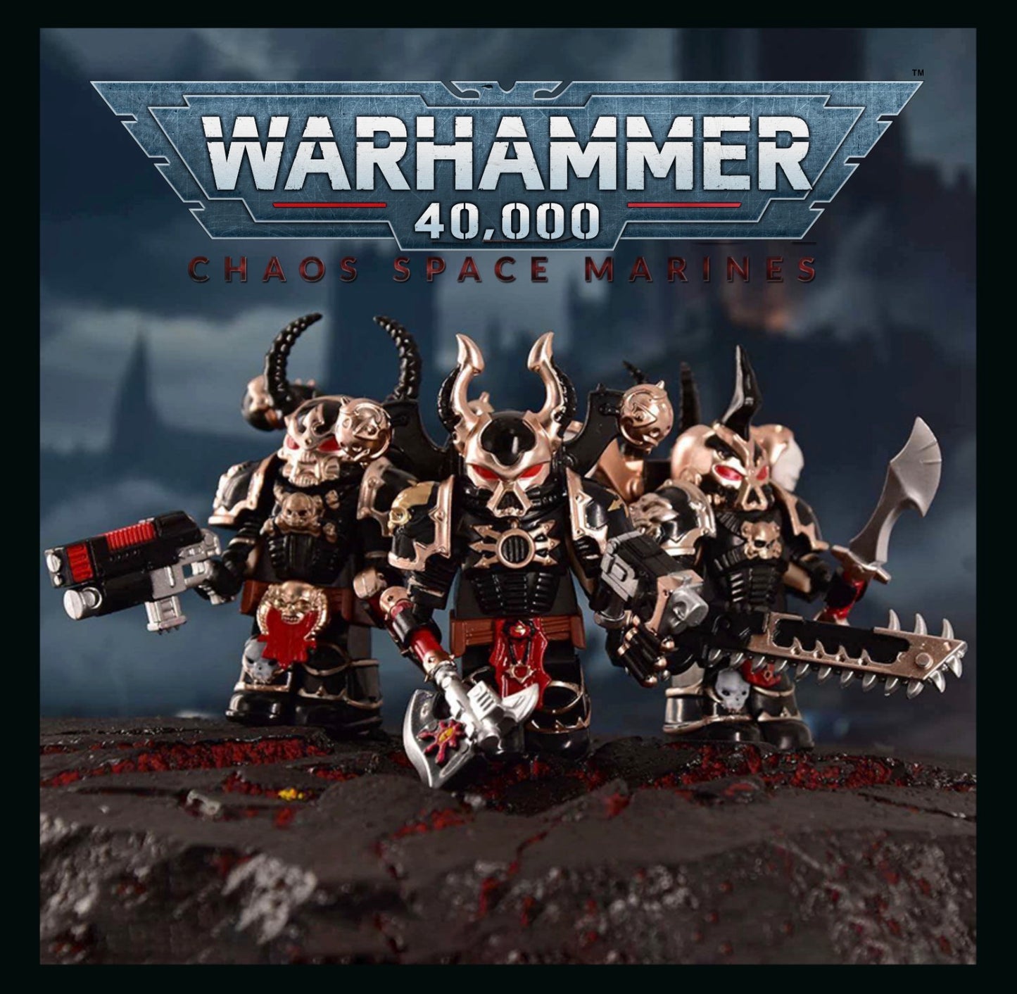 PREVENTE MINIFIGURE WARHAMMER 40K UNIVERS: CHAOS SPACE MARINES custom Disponibilité fin juin 2026