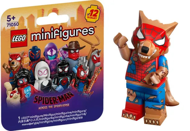 PREVENTE LEGO MINIFIGURE SÉRIES ACROSS THE SPIDER-VERSE : LOUP-GAROU SPIDER-MAN "Socle+Fascicule inclus " Disponibilité mi-septembre 2025