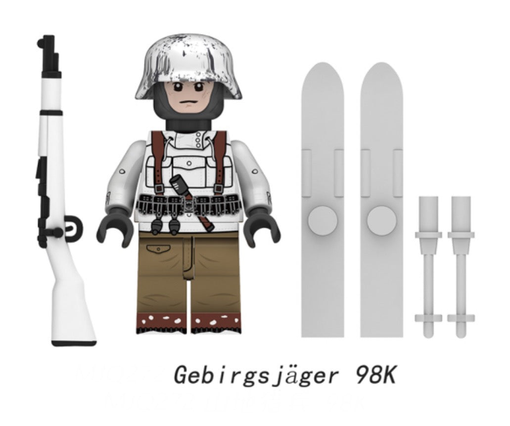 PREVENTE♥️♥️♥️MINIFIGURE MILITAIRE UNIVERS: World War II SOLDAT ALLEMAND "BATAILLON DE CHASSEURS ALPINS" ♥️♥️♥️custom Disponibilité fin juin 2025