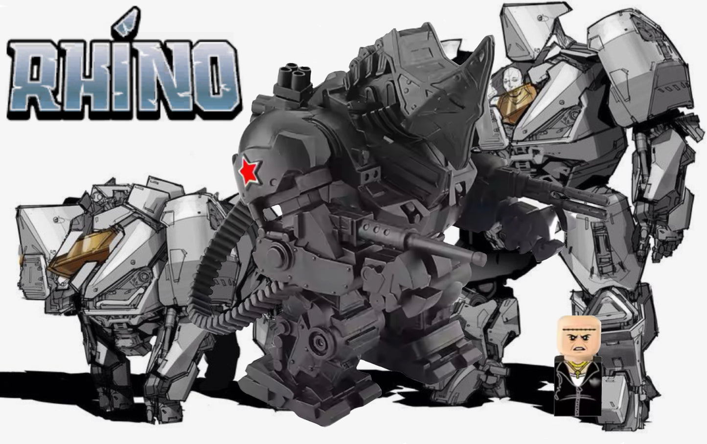 MINIFIGURE MARVEL UNIVERS: RHINO (Spider-Man: No Way Home) custom