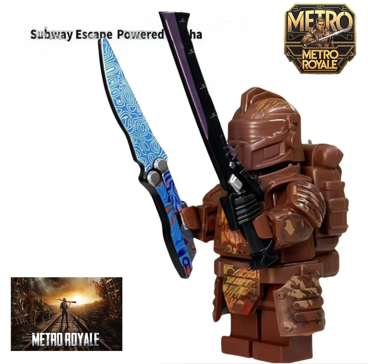MINIFIGURE METRO EXODUS UNIVERS: Iron Claw Level 7 Armor with Knives custom