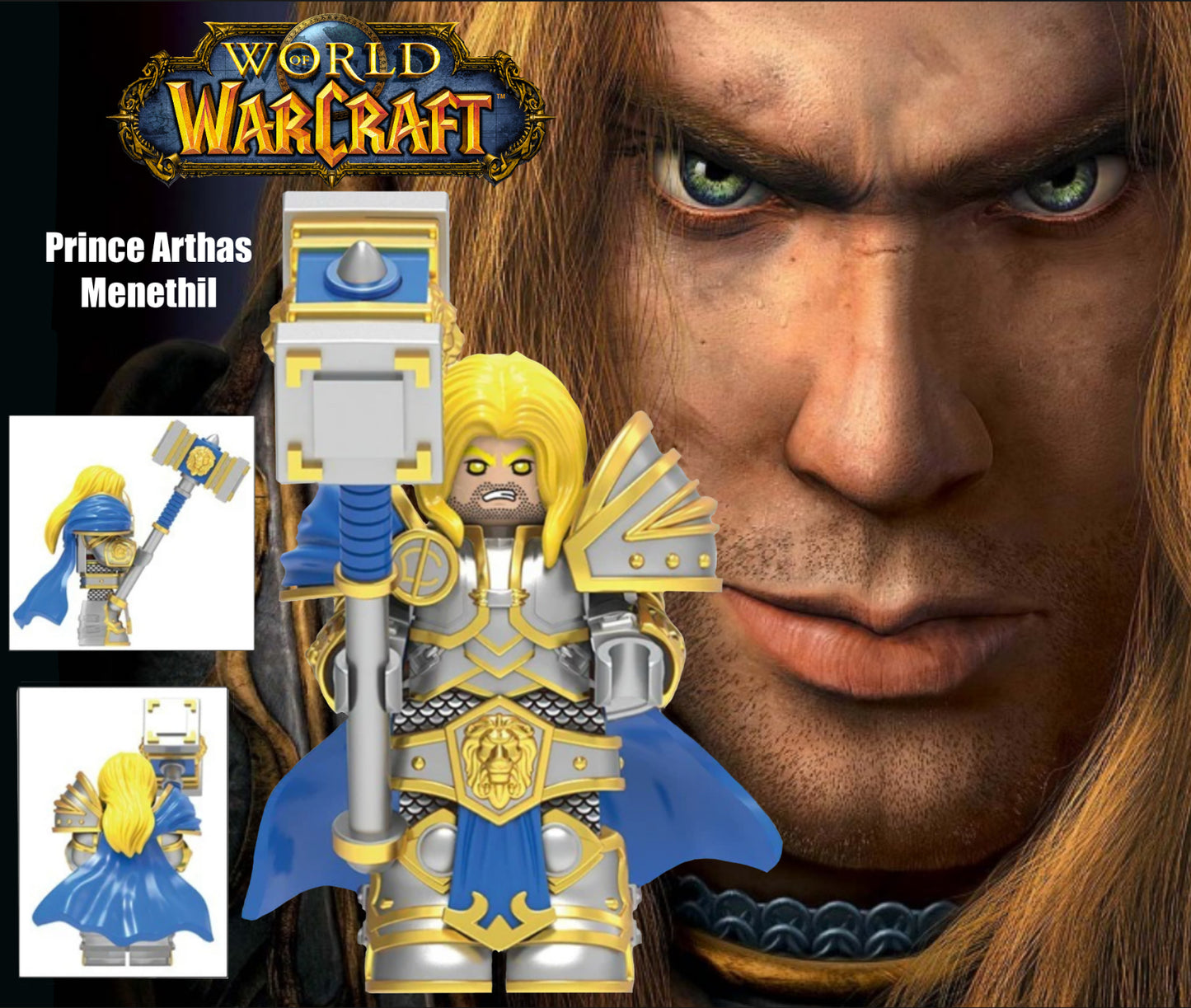 MINIFIGURE WORLD OF WARCRAFT UNIVERS: PRINCE ARTHAS MENETHIL custom