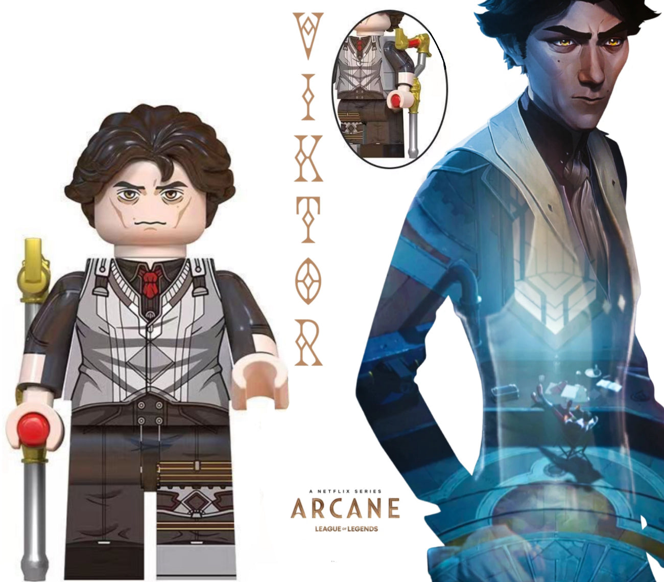 MINIFIGURE ARCANE UNIVERS: VIKTOR Custom ♥️♥️TOP ZEDBRICK 2024♥️♥️