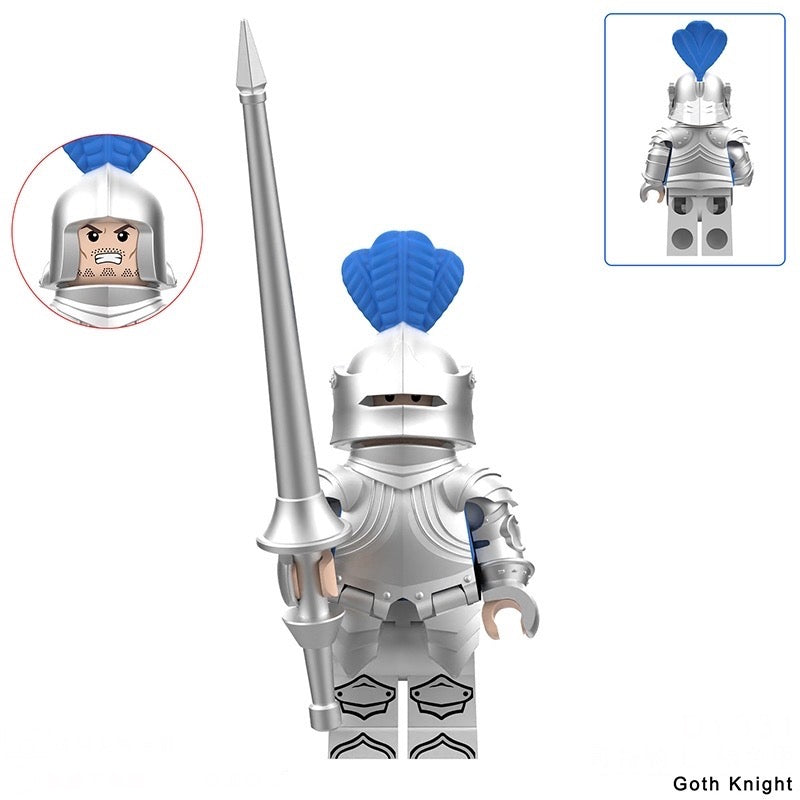SUPERBE MINIFIGURE MÉDIÉVALE UNIVERS: GOTH KNIGHT (version C) Custom
