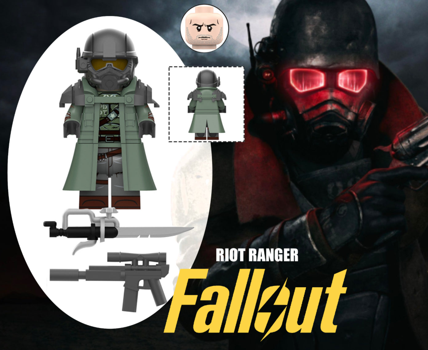 MINIFIGURE FALLOUT UNIVERS: RIOT RANGER CUSTOM