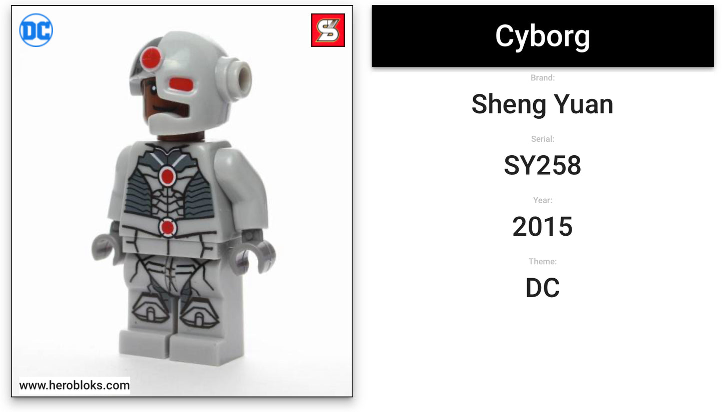 MINIFIGURE DC UNIVERS : CYBORG custom (2015 DERNIÈRE PIÈCE)