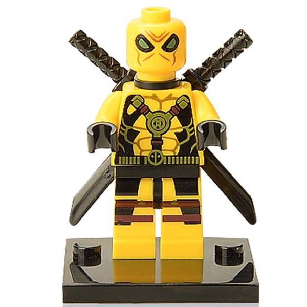 MINIFIGURE MARVEL UNIVERS: YELLOW DEADPOOL custom 2015 ⚠️INTROUVABLE ⚠️Dernière pièce