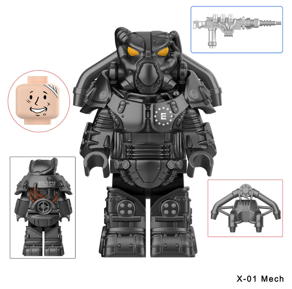 MINIFIGURE FALLOUT UNIVERS: X-01 Power Armor (Enclave) CUSTOM