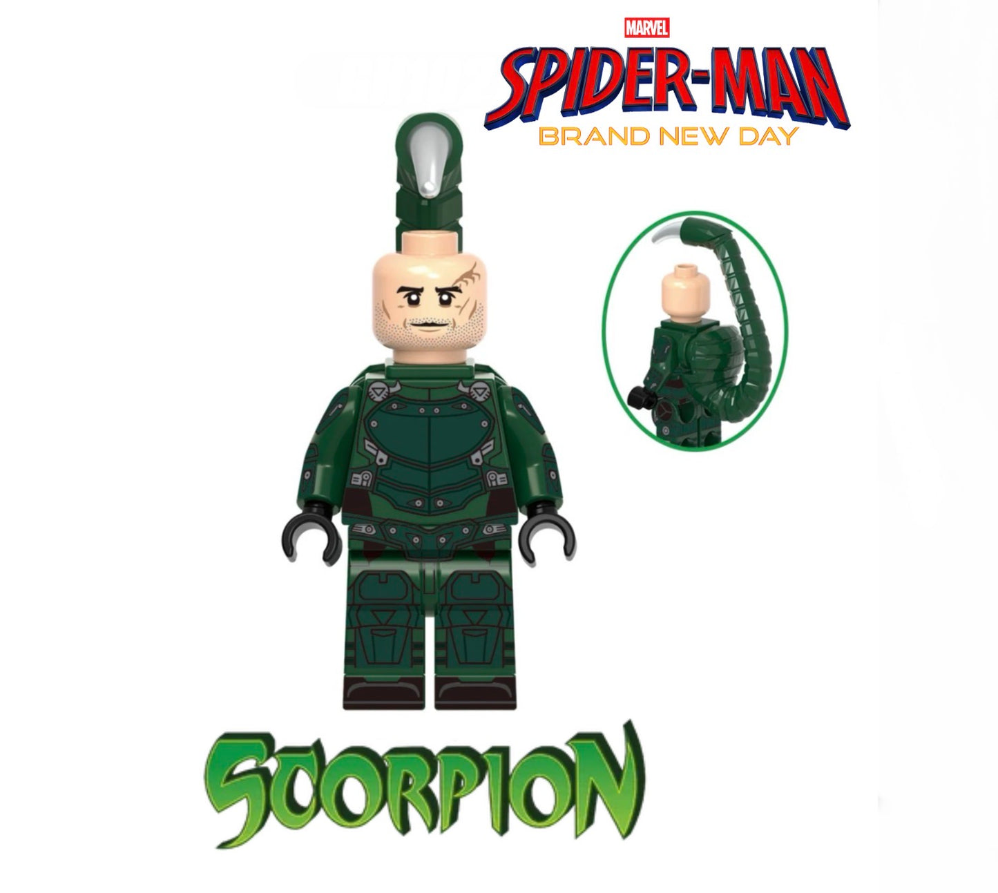 PREVENTE MINIFIGURE MARVEL UNIVERS: SPIDER-MAN BRAND NEW DAY SCORPION Custom Disponibilité mi-septembre 2026