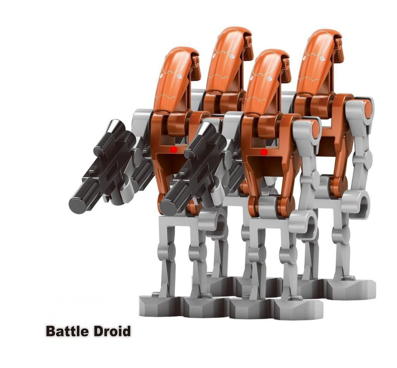 MINIFIGURE STAR WARS UNIVERS: 4 B1-BATTLE DROID custom