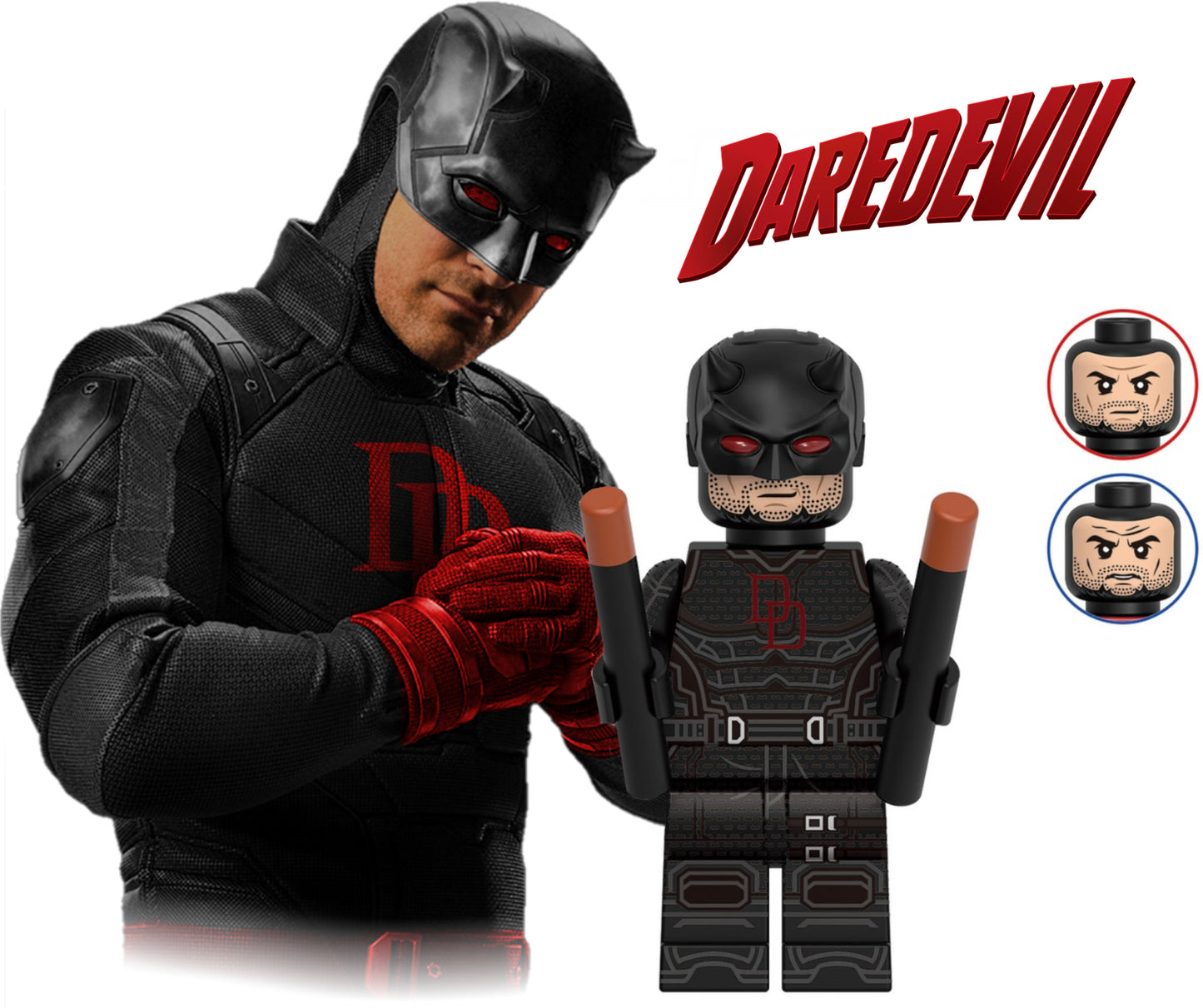 ♥️♥️MINIFIGURE MARVEL UNIVERS: DAREDEVIL ♥️♥️custom