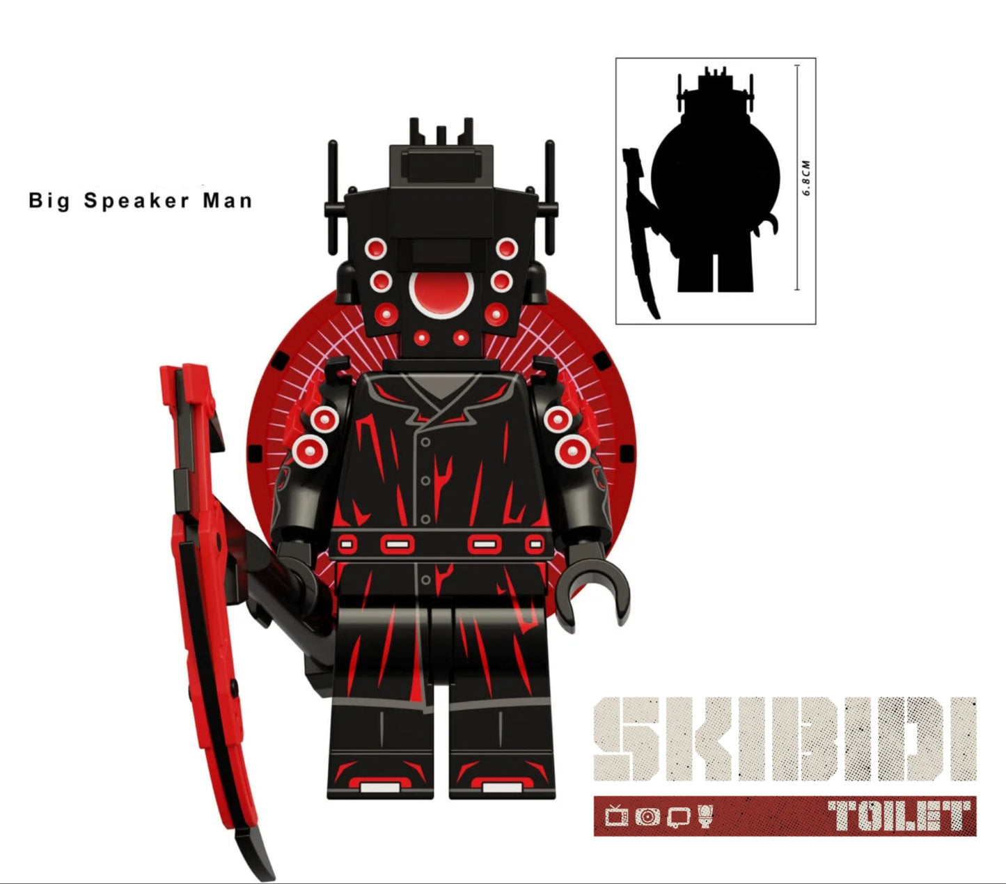 ♥️♥️♥️BIG MINIFIGURE SKIBIDI TOILET: BIG SPEAKER MAN ♥️♥️♥️custom