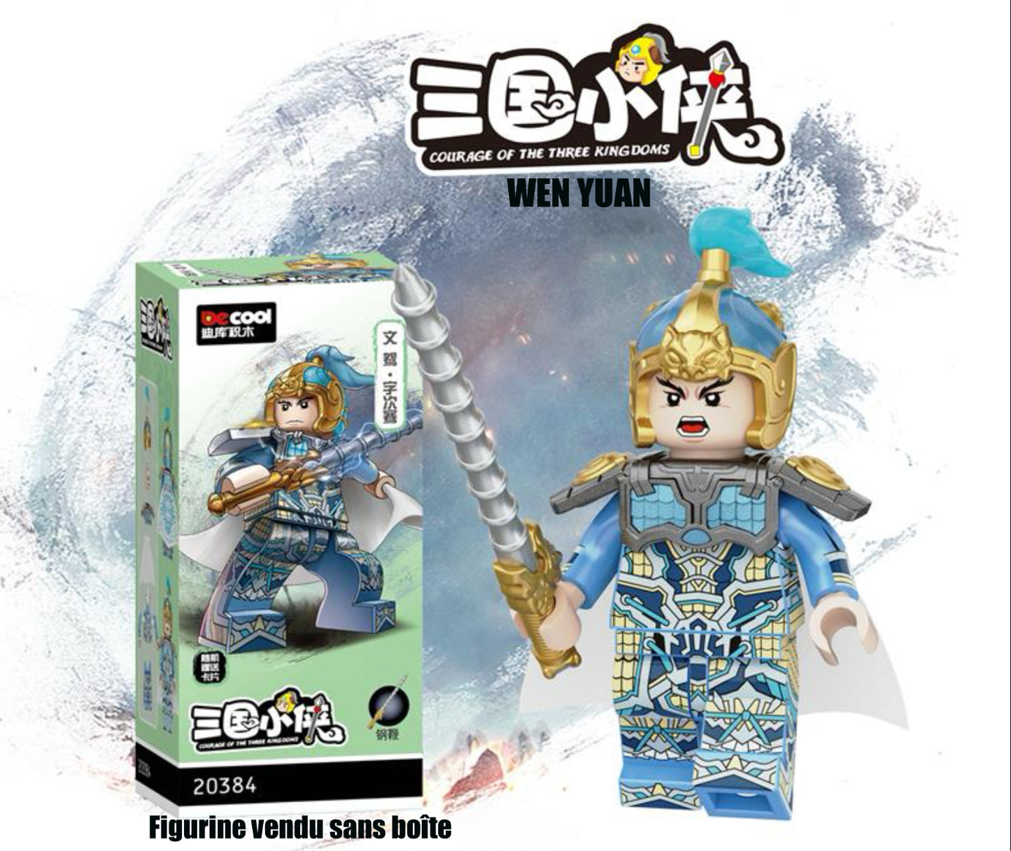 MINIFIGURE "COURAGE DES TROIS ROYAUMES" UNIVERS: WEN YUAN (VENDU SANS BOÎTE)CUSTOM