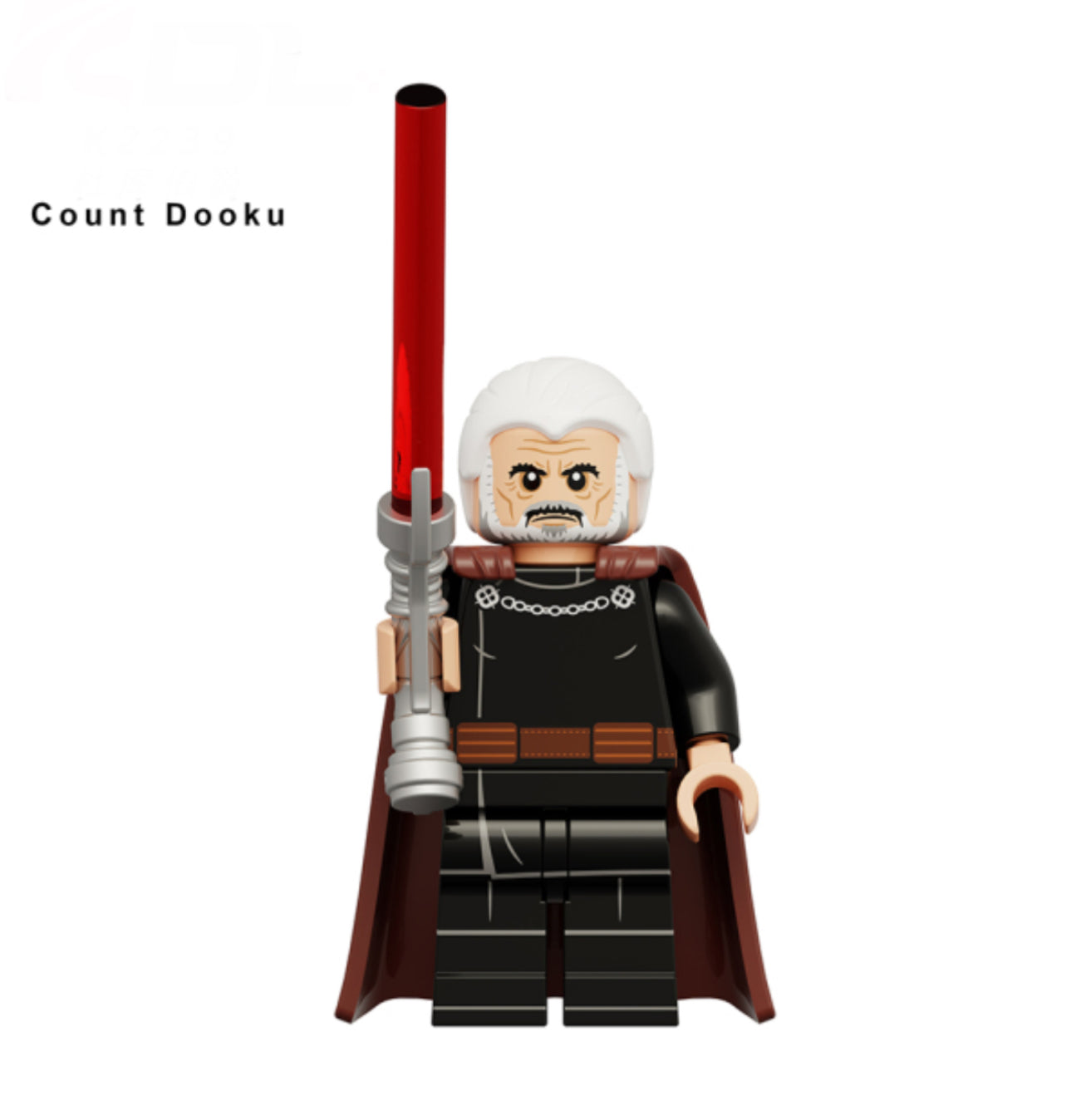 ❤️❤️❤️MINIFIGURE STAR WARS UNIVERS: COUNT DOOKU AVEC CAPE RIGIDE ❤️❤️❤️custom