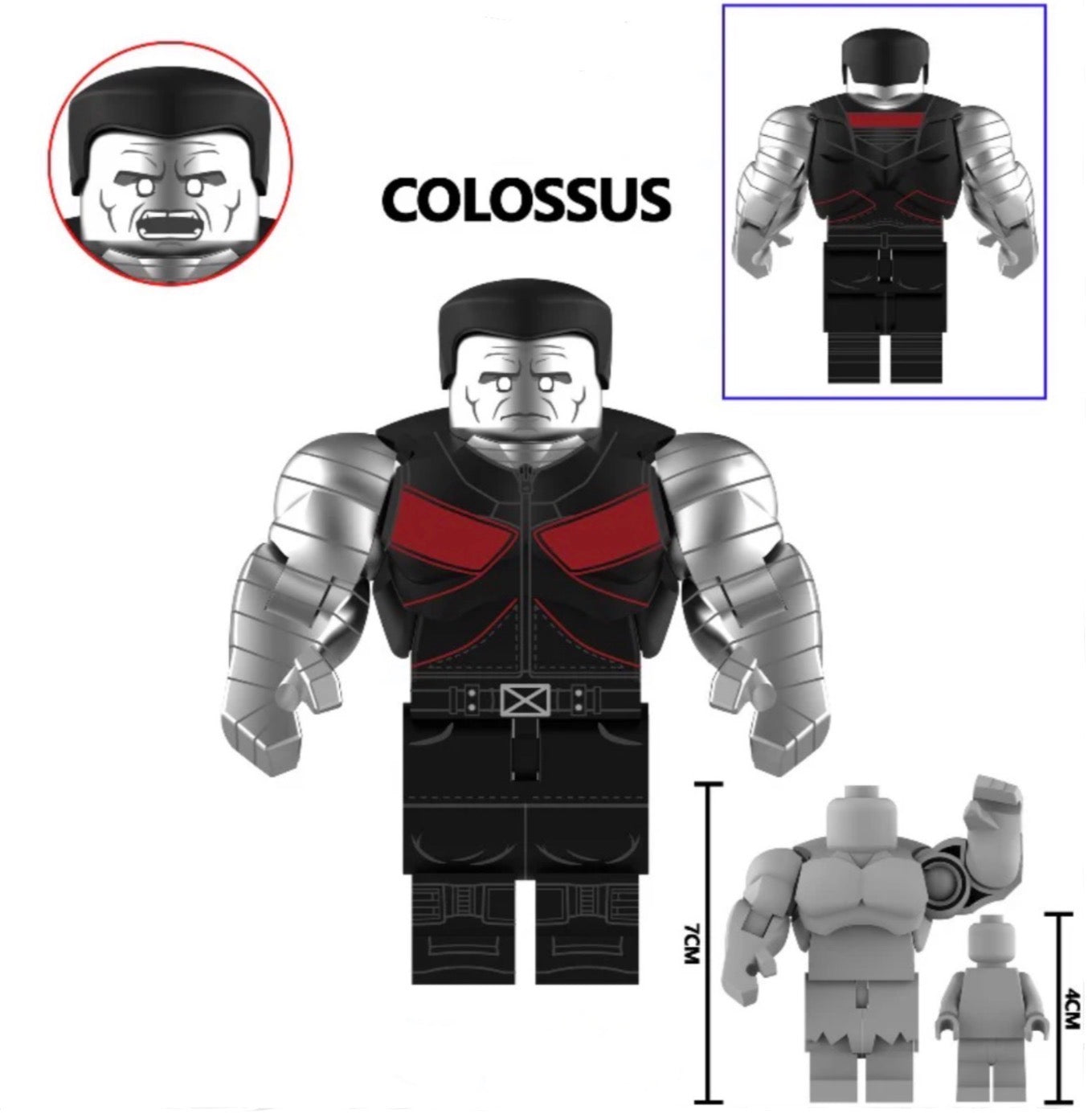 ⭐️⭐️⭐️ BIG MINIFIGURE MARVEL UNIVERS: COLOSSUS X-MEN ⭐️⭐️⭐️Custom