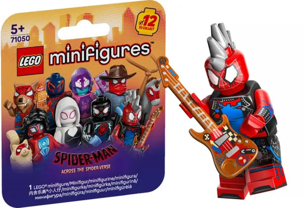 PREVENTE LEGO MINIFIGURE SÉRIES ACROSS THE SPIDER-VERSE : SPIDER-PUNK "Socle+Fascicule inclus " Disponibilité mi-septembre 2025