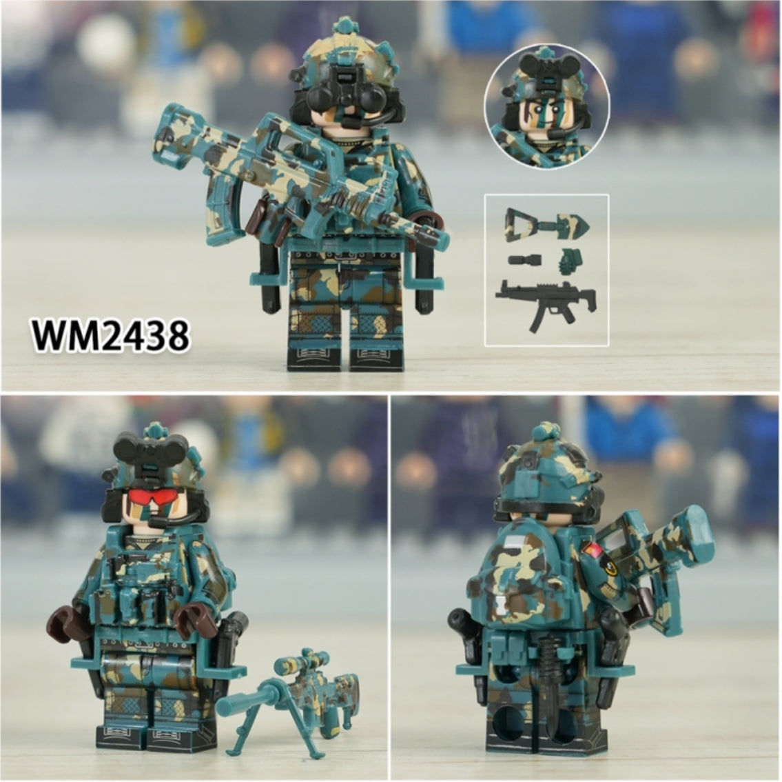 ♥️♥️MINIFIGURE ARMY UNIVERS "ÉDITION LIMITÉE": SNOW LÉOPARD COMMANDO CUSTOM ♥️♥️