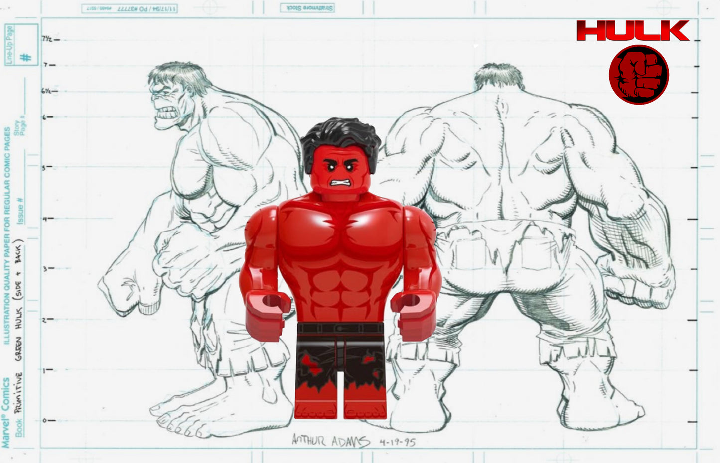 PREVENTE MINIFIGURE MARVEL UNIVERS: RED HULK custom Disponibilité fin Juin 2025