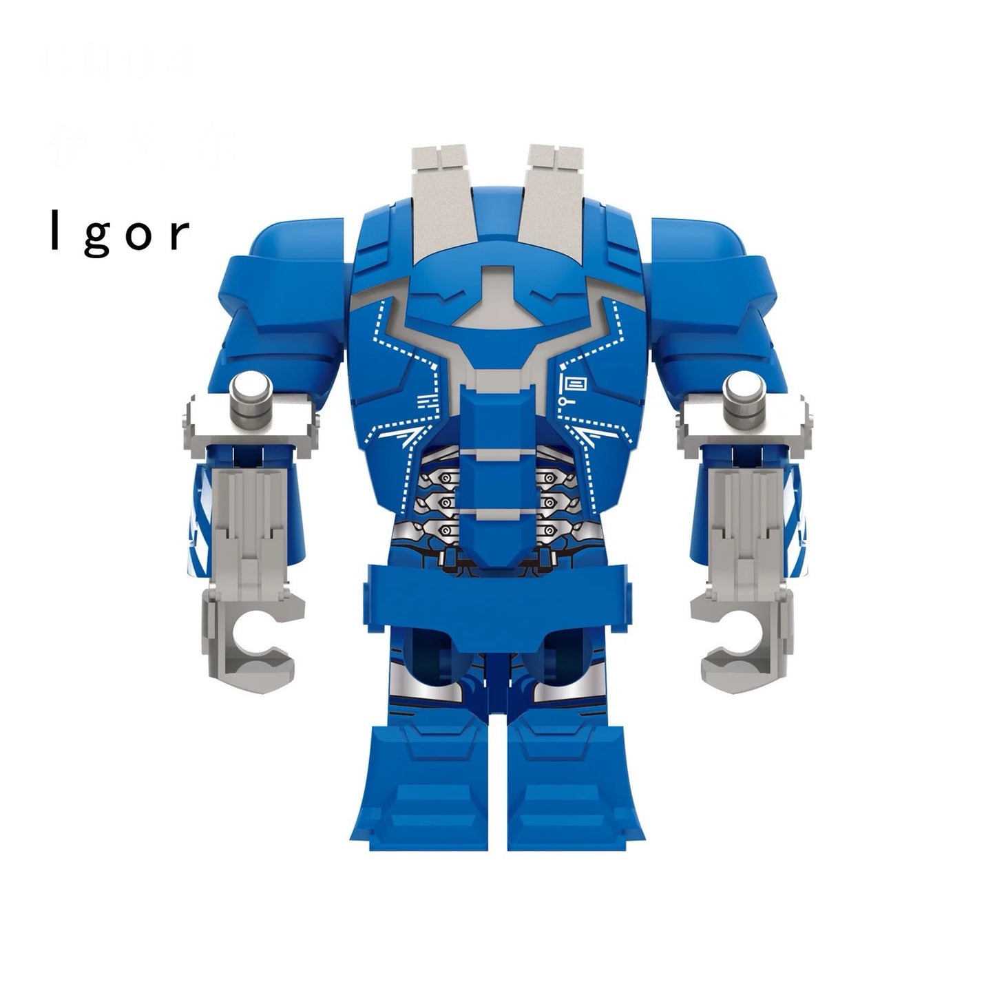 ♥️♥️BIG MINIFIGURE MARVEL UNIVERS : IRON MAN MK38 IGOR BLEU ♥️♥️custom