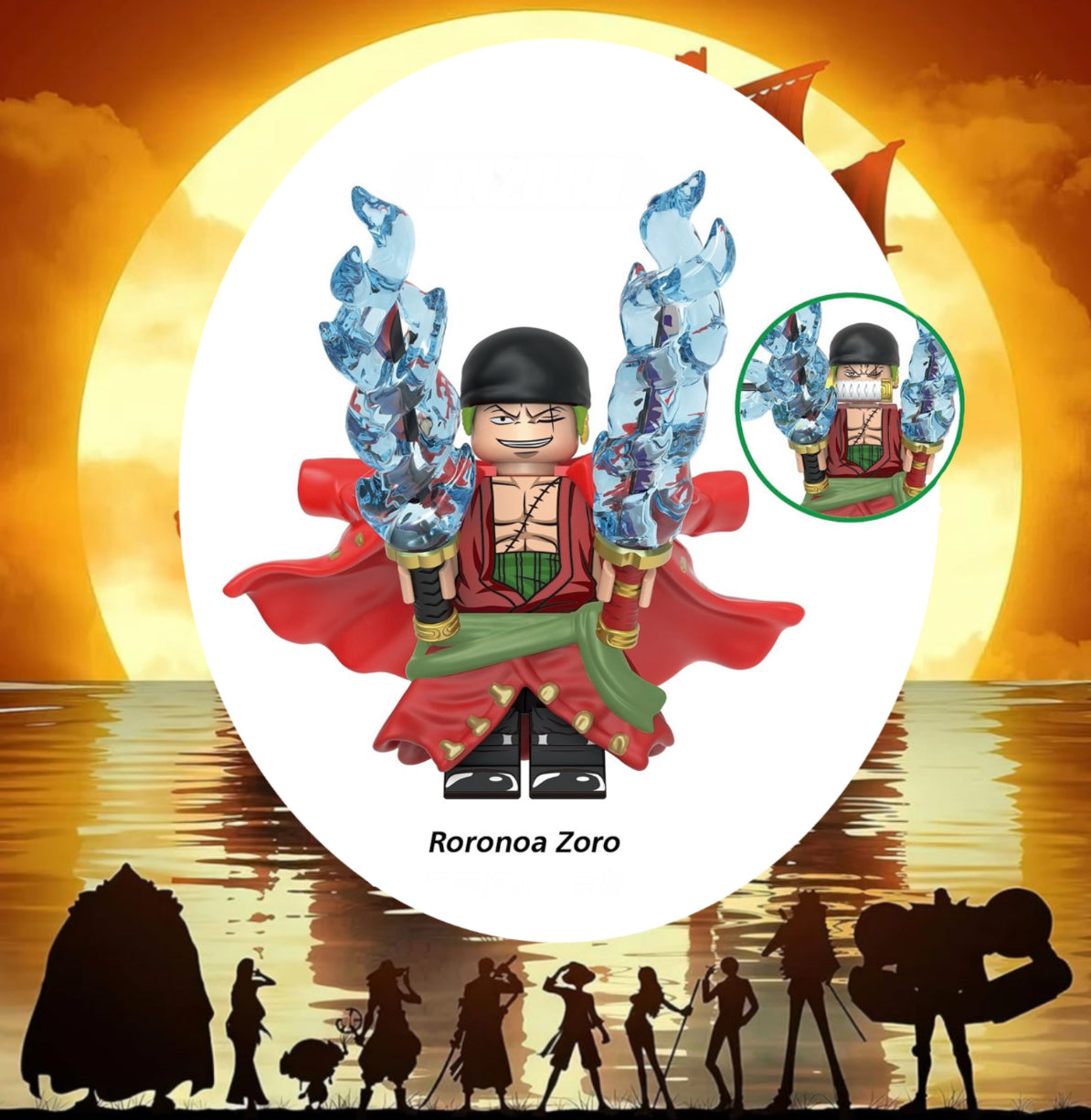 ♥️♥️MINIFIGURE ONE PEACE: RORONOA ZORO ♥️♥️custom
