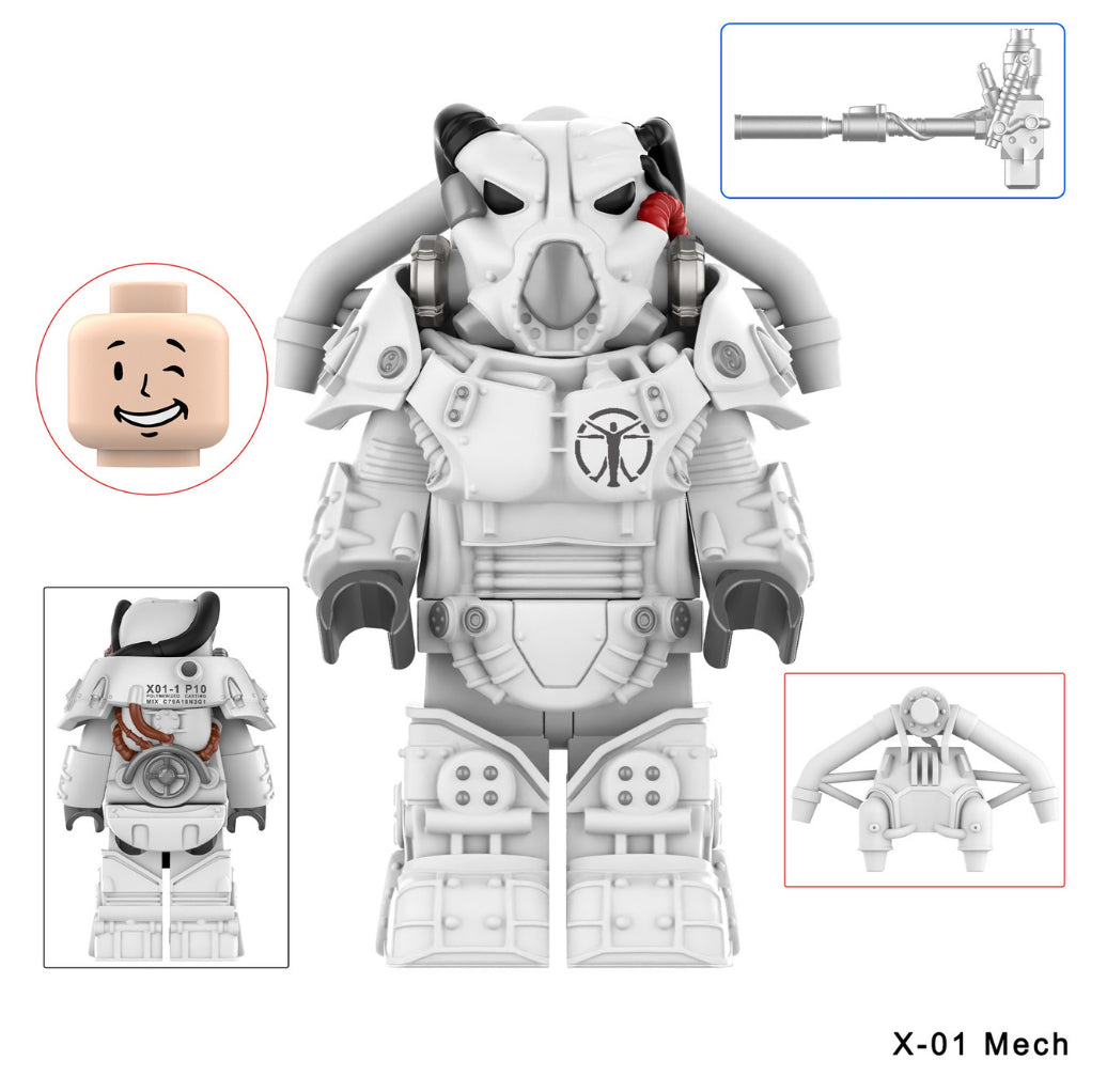 MINIFIGURE FALLOUT UNIVERS: X-01 Power Armor (Institute Paint) CUSTOM