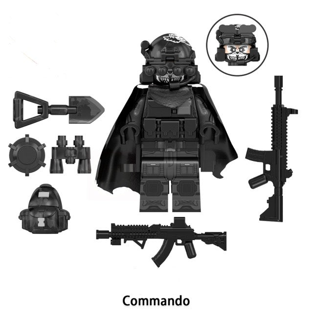 ♥️♥️MINIFIGURE ARMY UNIVERS BLACK ÉDITION : COMMANDO (version B) CUSTOM♥️♥️