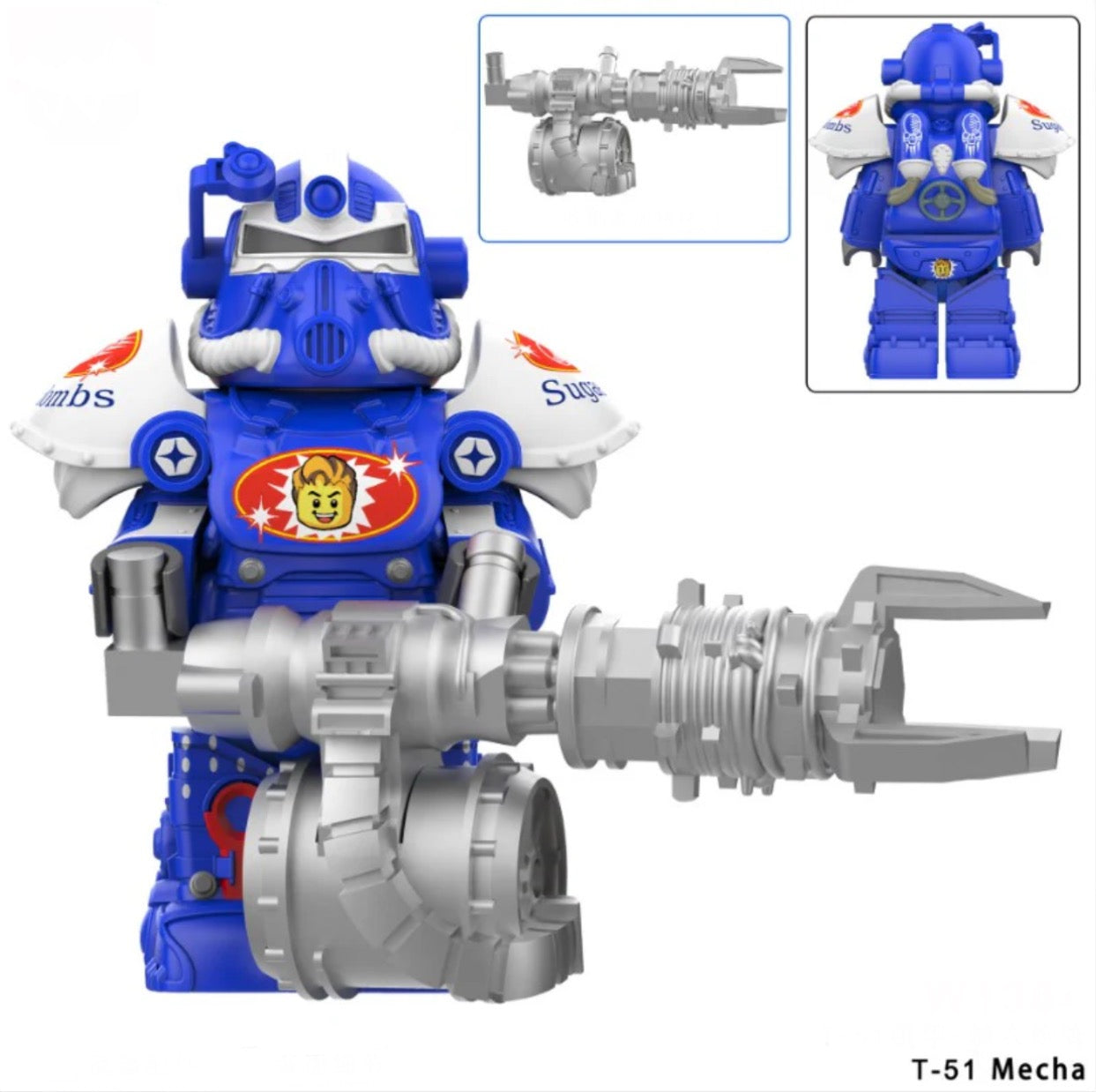 ♥️♥️TOP ZEDBRICK 2025 MINIFIGURE FALLOUT UNIVERS: T-51 MECHA ♥️♥️CUSTOM