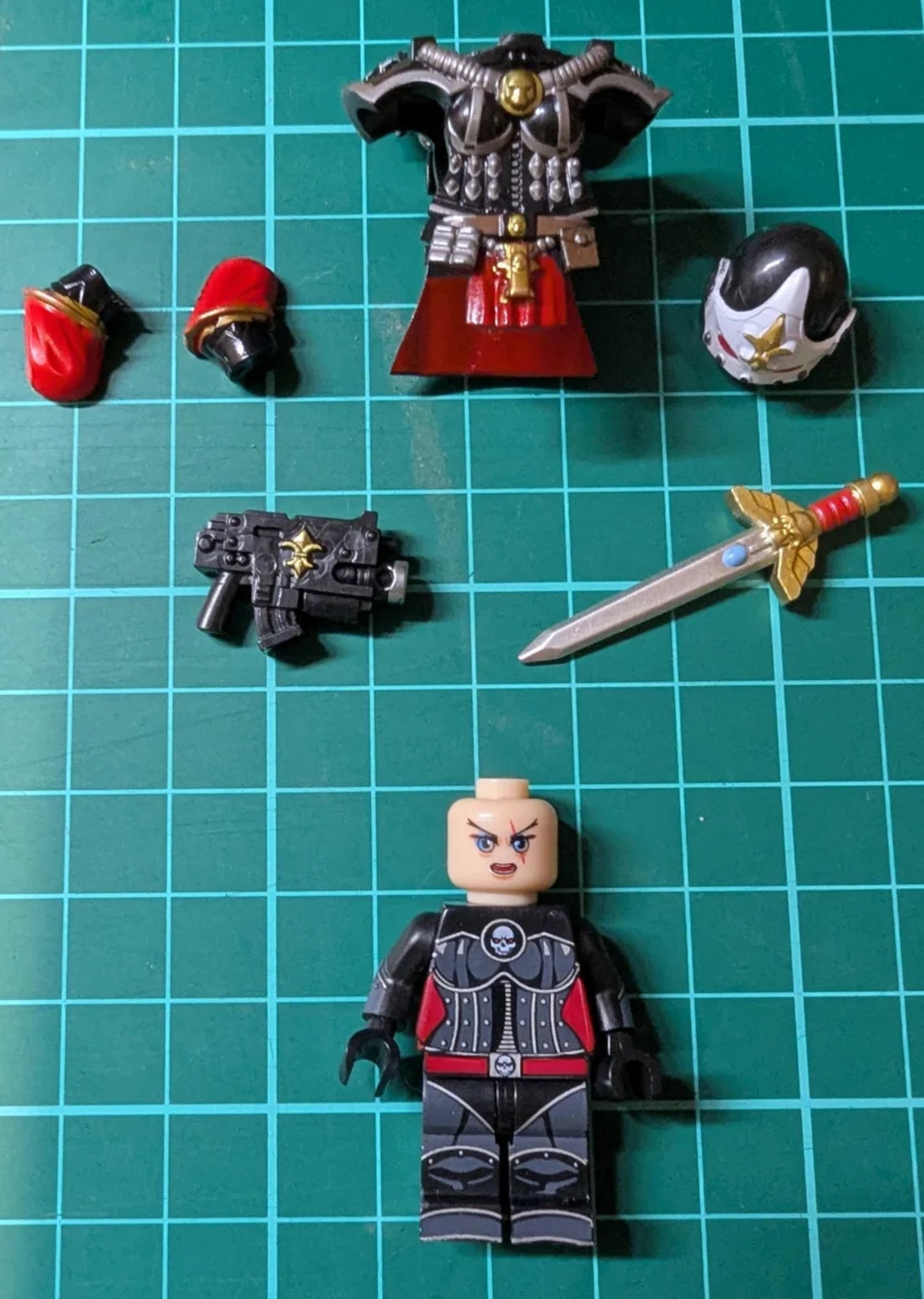 ♥️♥️MINIFIGURE WARHAMMER 40K UNIVERS: Battle Sisters Adepta Sororitas (black) ♥️♥️custom