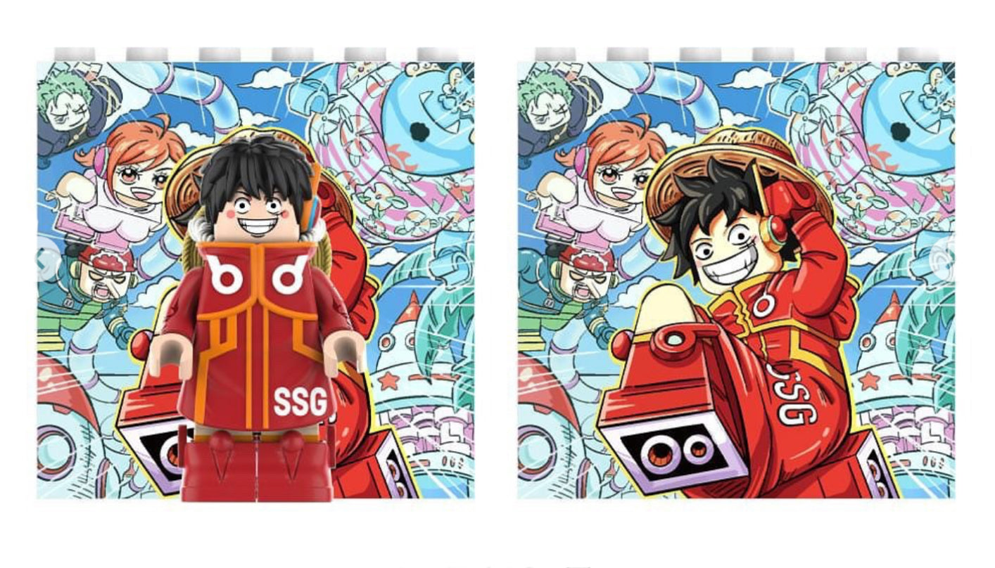 ♥️♥️♥️MINIFIGURE ONE PEACE UNIVERS EDITION LIMITÉE: LUFFY ♥️♥️♥️custom