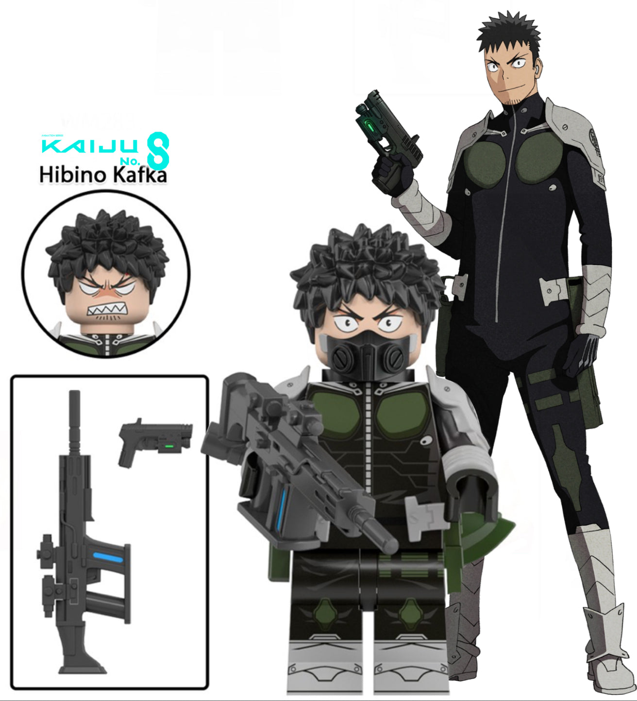 MINIFIGURE KAIJU N°8 UNIVERS: HIBINO KAFKA custom