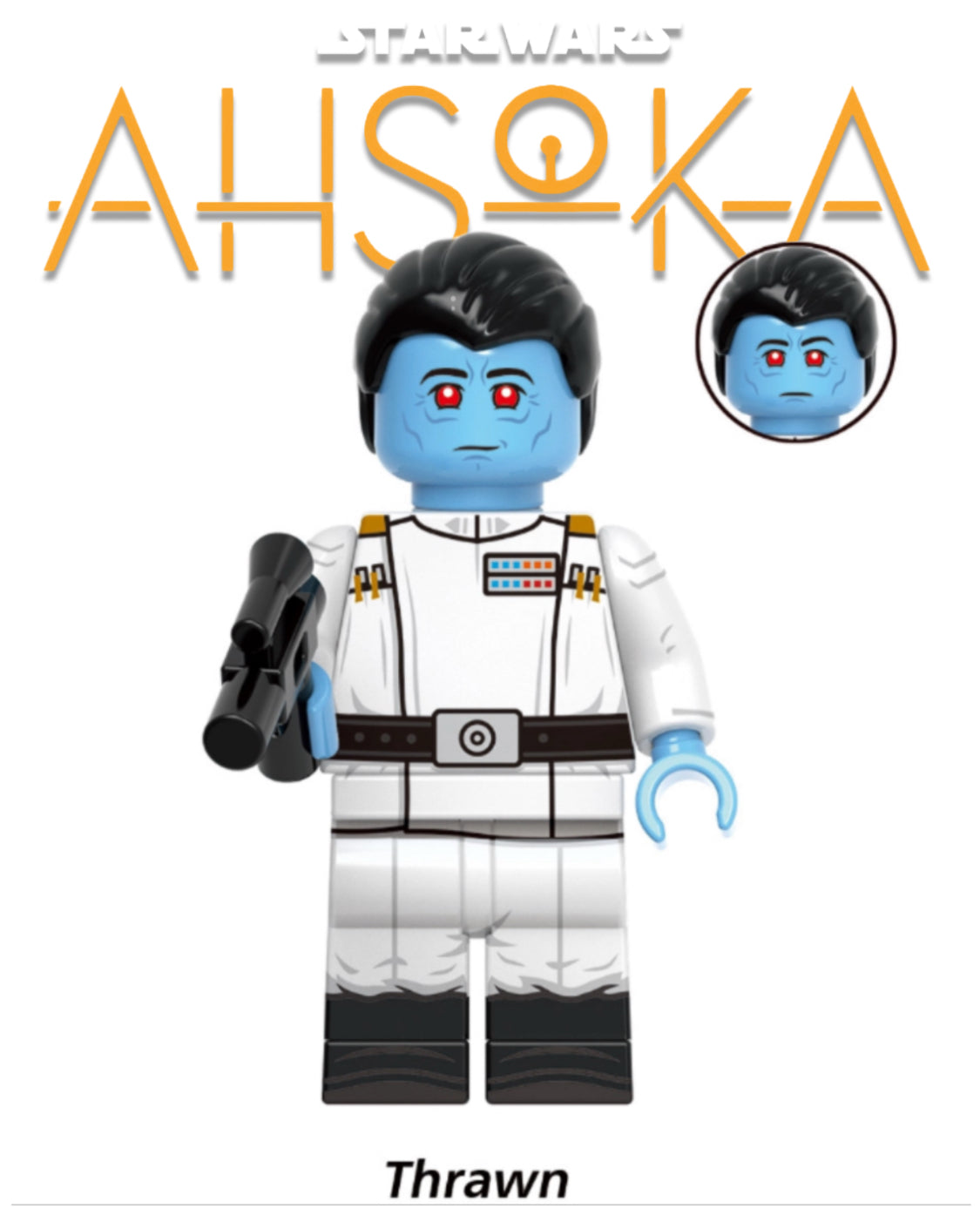 ♥️♥️♥️MINIFIGURE STAR WARS UNIVERS: GRAND ADMIRAL THRAWN ♥️♥️♥️custom TOP ZEDBRICK 2024