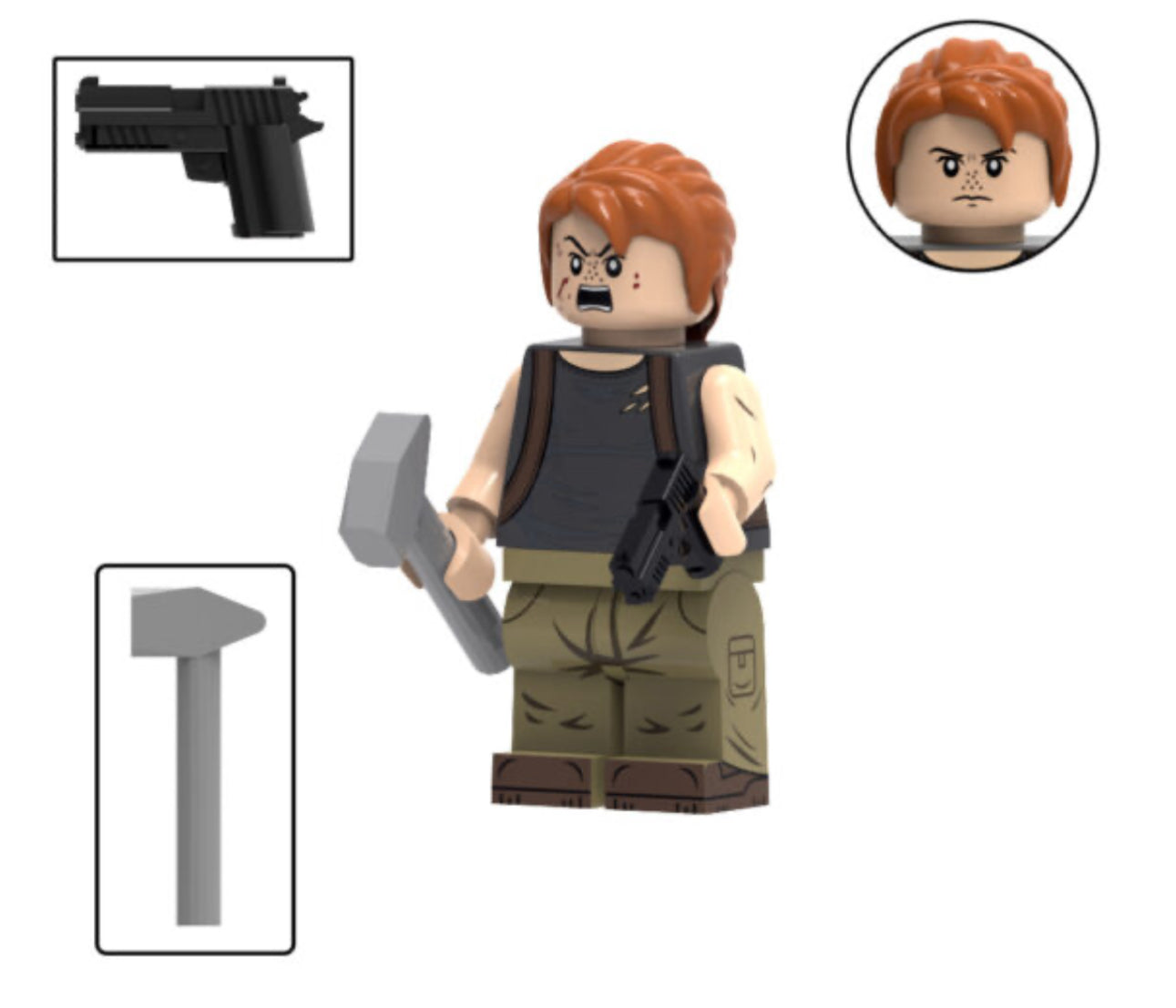 MINIFIGURE LAST OF US UNIVERS: ELLIE CUSTOM