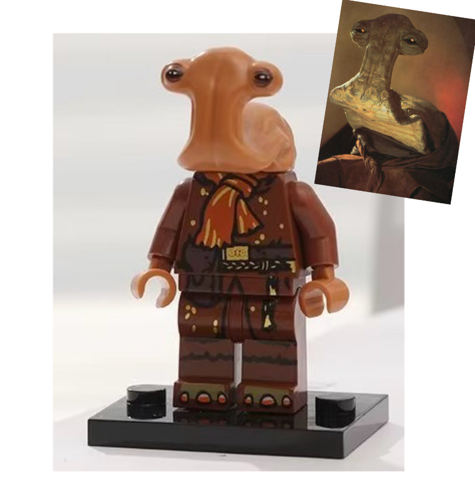MINIFIGURE STAR WARS CANTINA UNIVERS: NOMAW NADON "Ithorien" custom ⚠️⚠️Quantité limitée⚠️⚠️