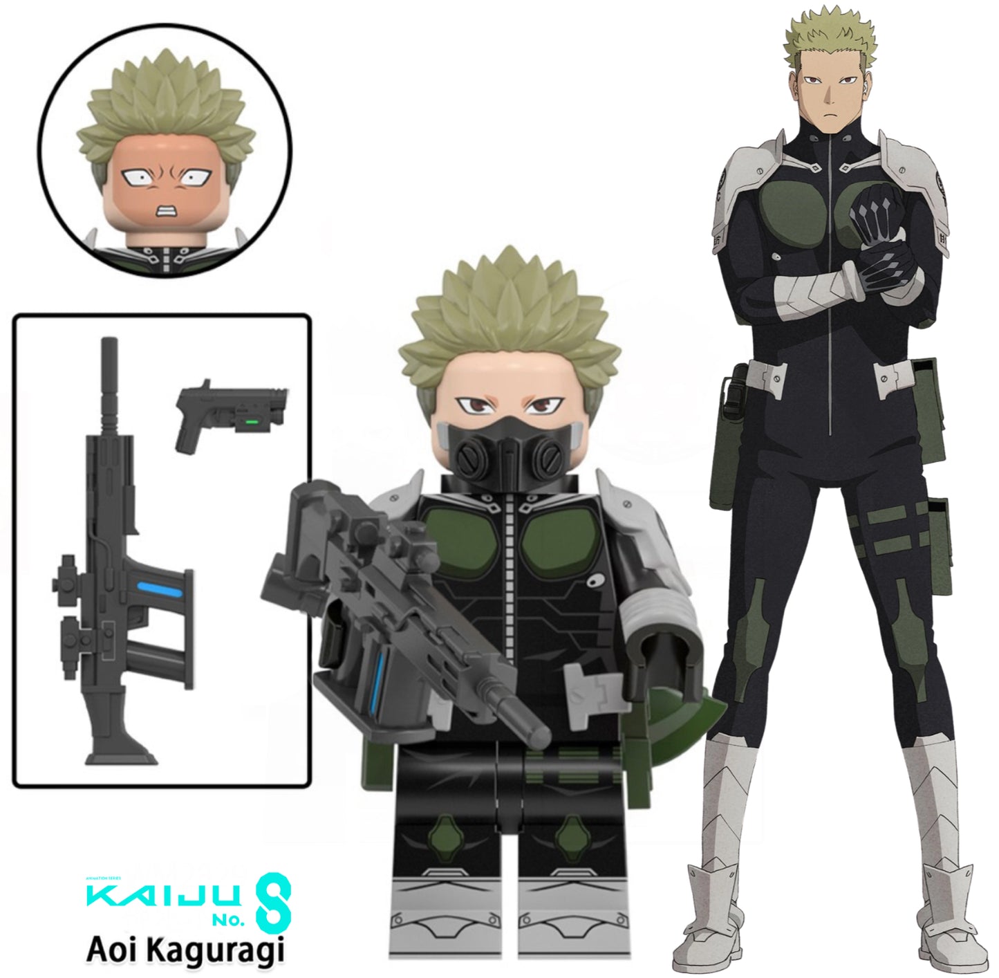 MINIFIGURE KAIJU N°8 UNIVERS: AOI KAGURAGI custom