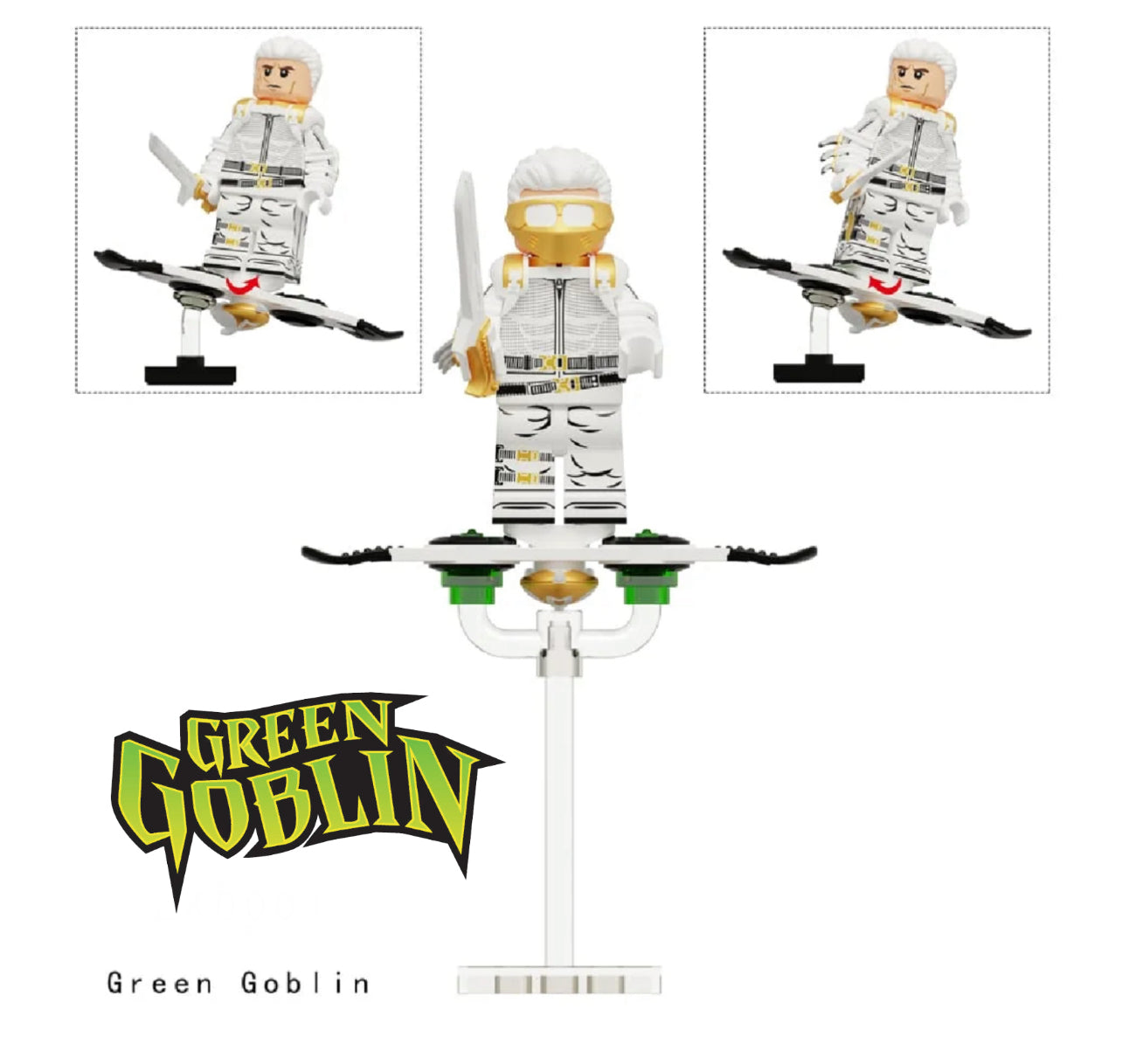 ♥️♥️♥️MINIFIGURE SPIDERMAN UNIVERS : LE BOUFFON VERT (GREEN GOBLIN version B)♥️♥️♥️Custom