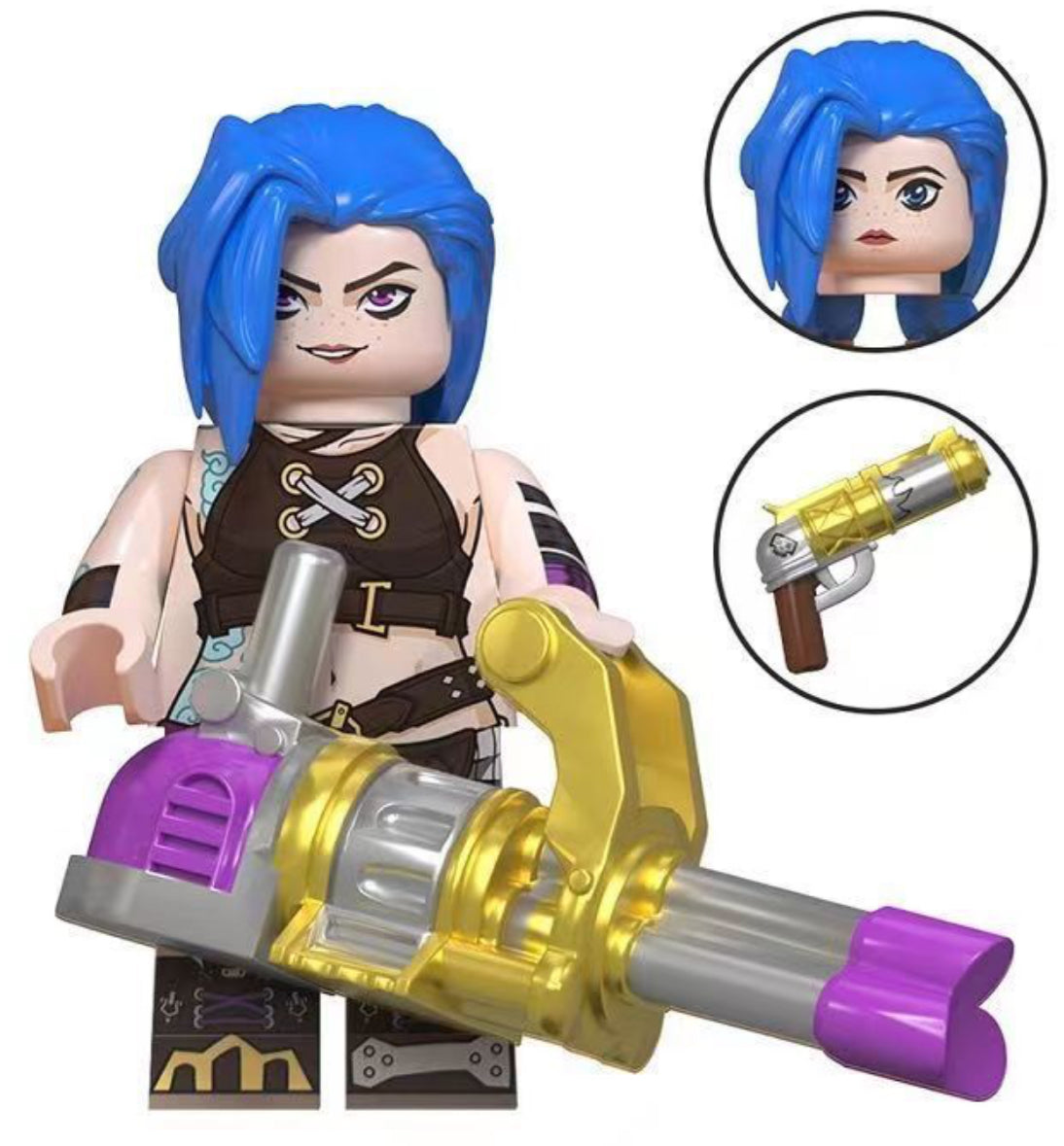 ♥️♥️♥️MINIFIGURE ARCANE UNIVERS: JINX Custom ♥️♥️♥️TOP ZEDBRICK 2024♥️♥️♥️