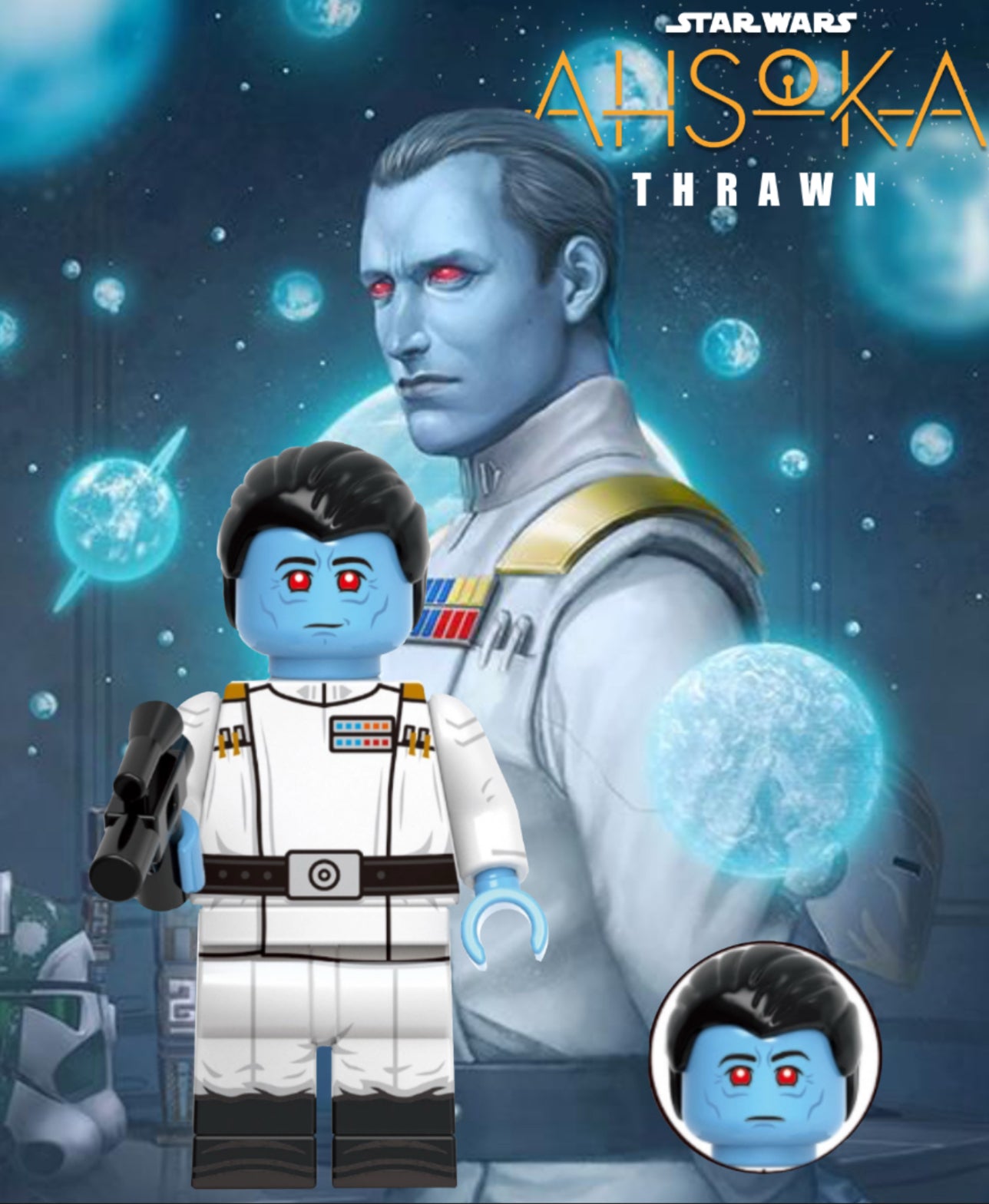 ♥️♥️♥️MINIFIGURE STAR WARS UNIVERS: GRAND ADMIRAL THRAWN ♥️♥️♥️custom TOP ZEDBRICK 2024