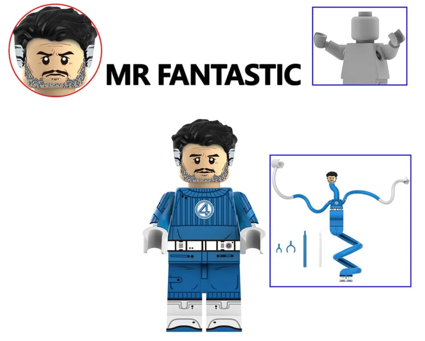 MINIFIGURE MARVEL UNIVERS: MISTER FANTASTIC custom