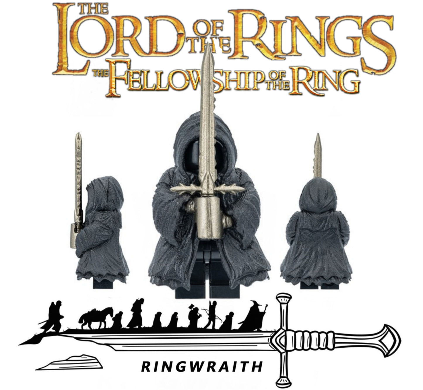 ♥️♥️♥️MINIFIGURE THE HOBBIT/LOTR UNIVERS: RINGWRAITH™ OF MORDOR ♥️♥️♥️CUSTOM