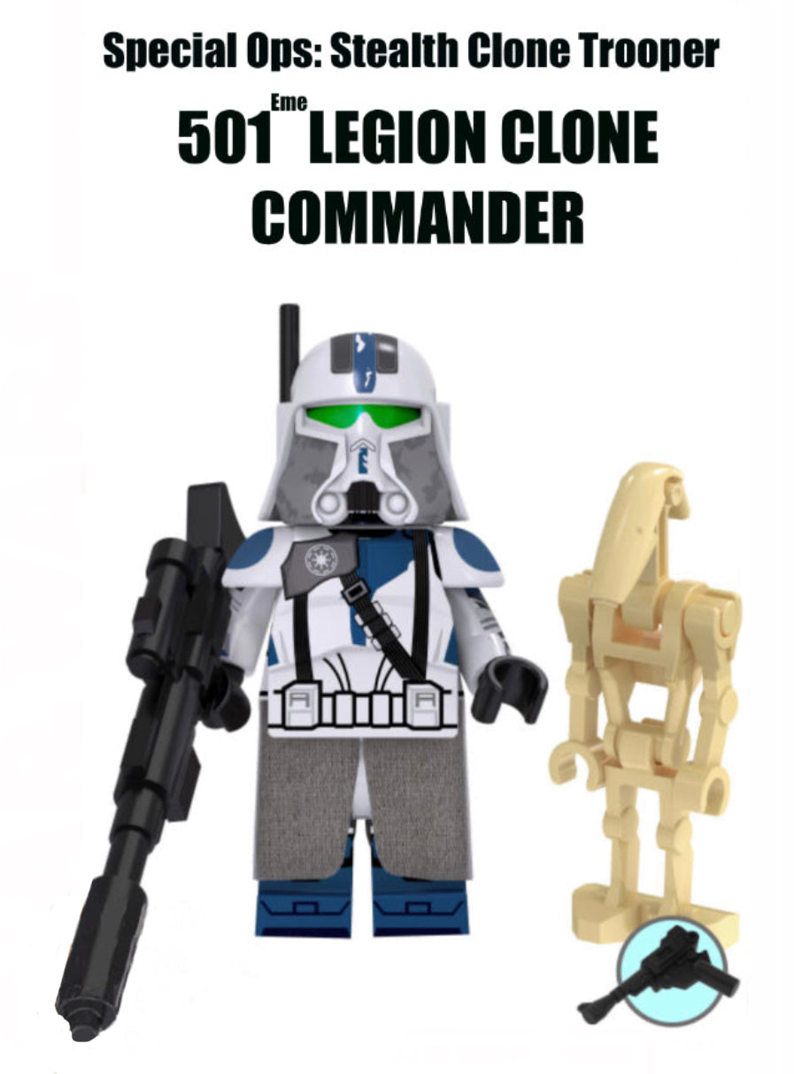 MINIFIGURE 501th LEGION CLONE COMMANDER custom