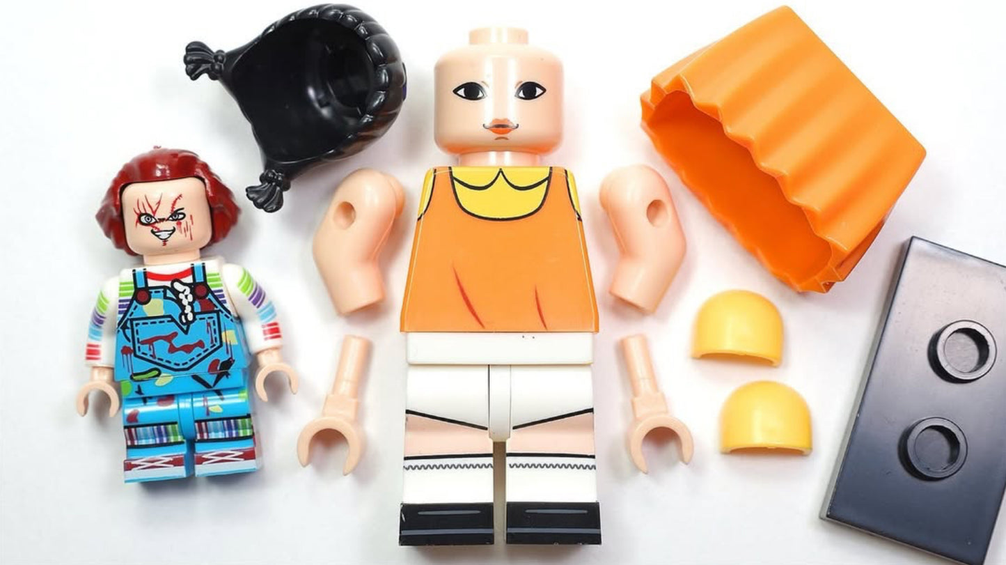 MINIFIGURE SQUID GAME UNIVERS: POUPÉE "1.2.3. Soleil" (6cm de haut) custom