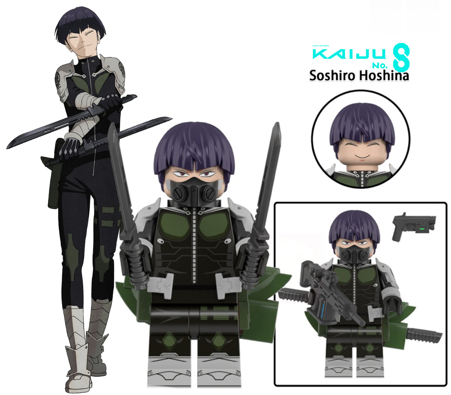 MINIFIGURE KAIJU N°8 UNIVERS: SOSHIRO HOSHINA custom