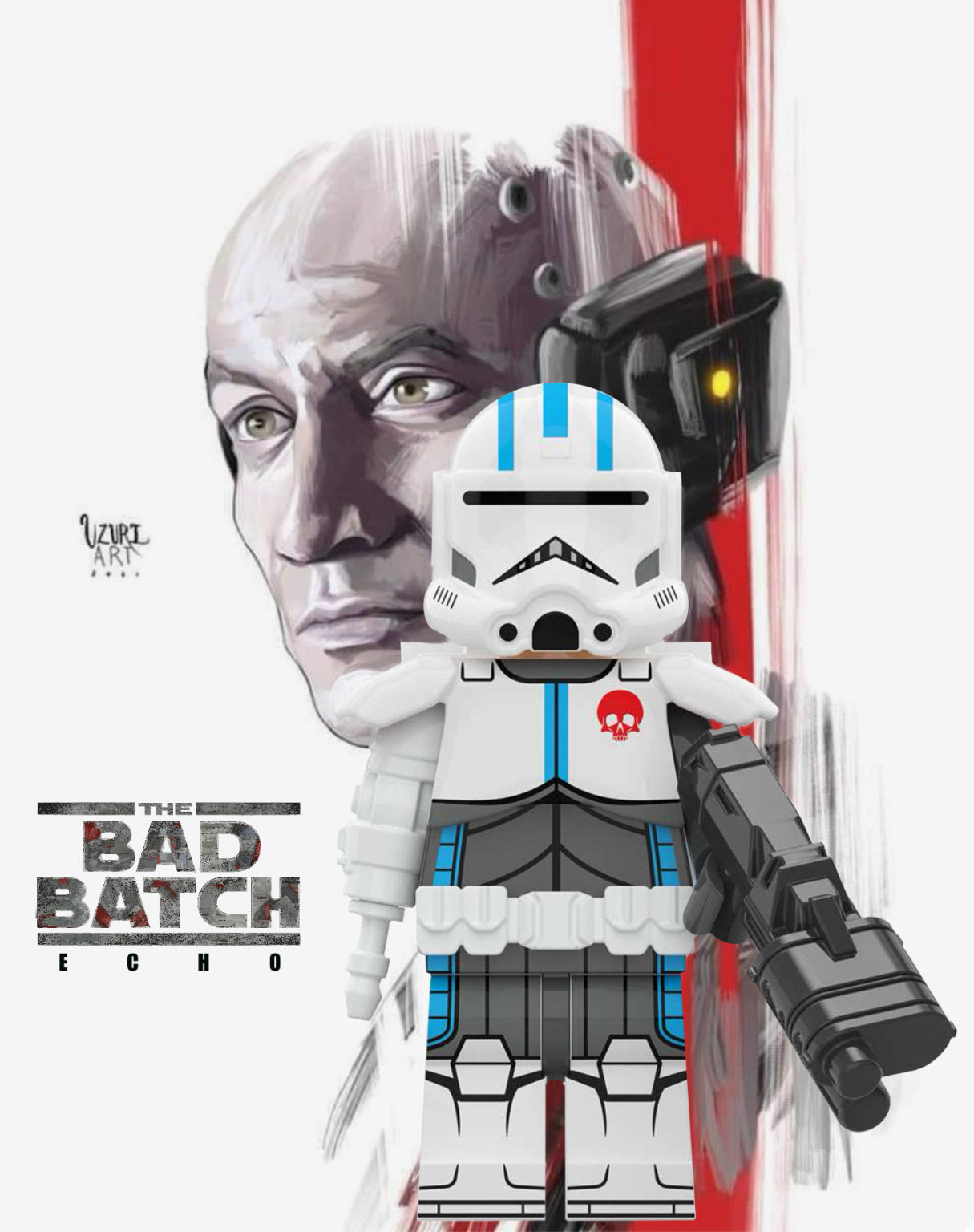 MINIFIGURE STAR WARS UNIVERS: ECHO"THE BAD BATCH CLONETROOPER saison 1" CUSTOM