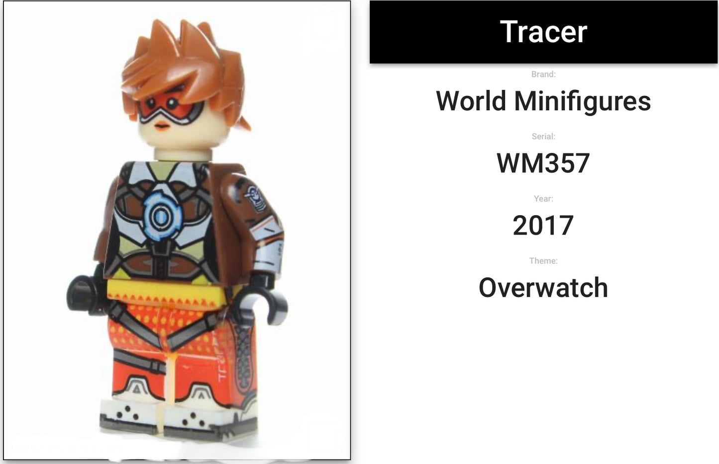 MINIFIGURE OVERWATCH UNIVERS :TRACER custom