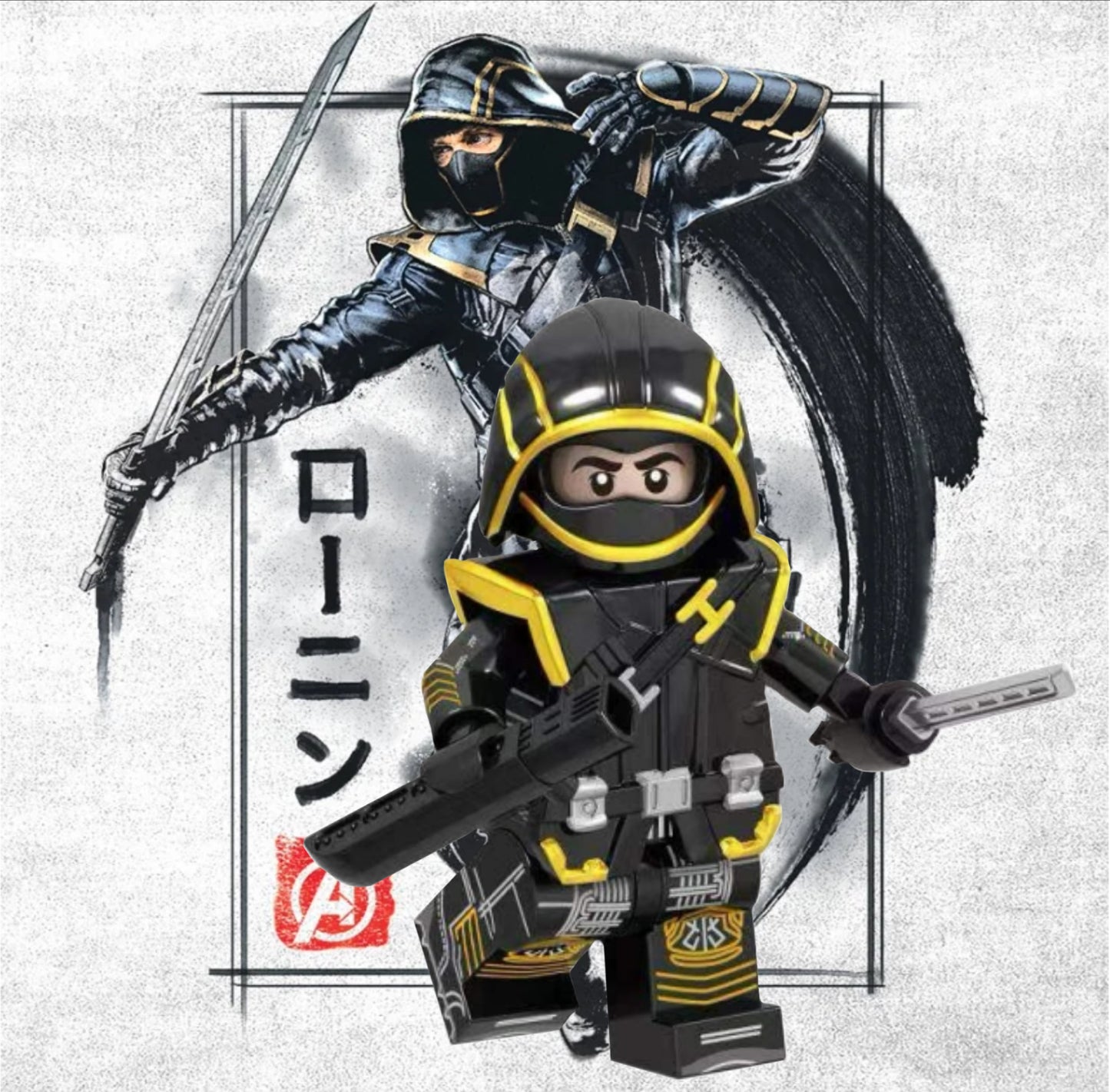 ♥️♥️♥️SUPERBE MINIFIGURE MARVEL UNIVERS: HAWKEYE RONIN ♥️♥️♥️custom