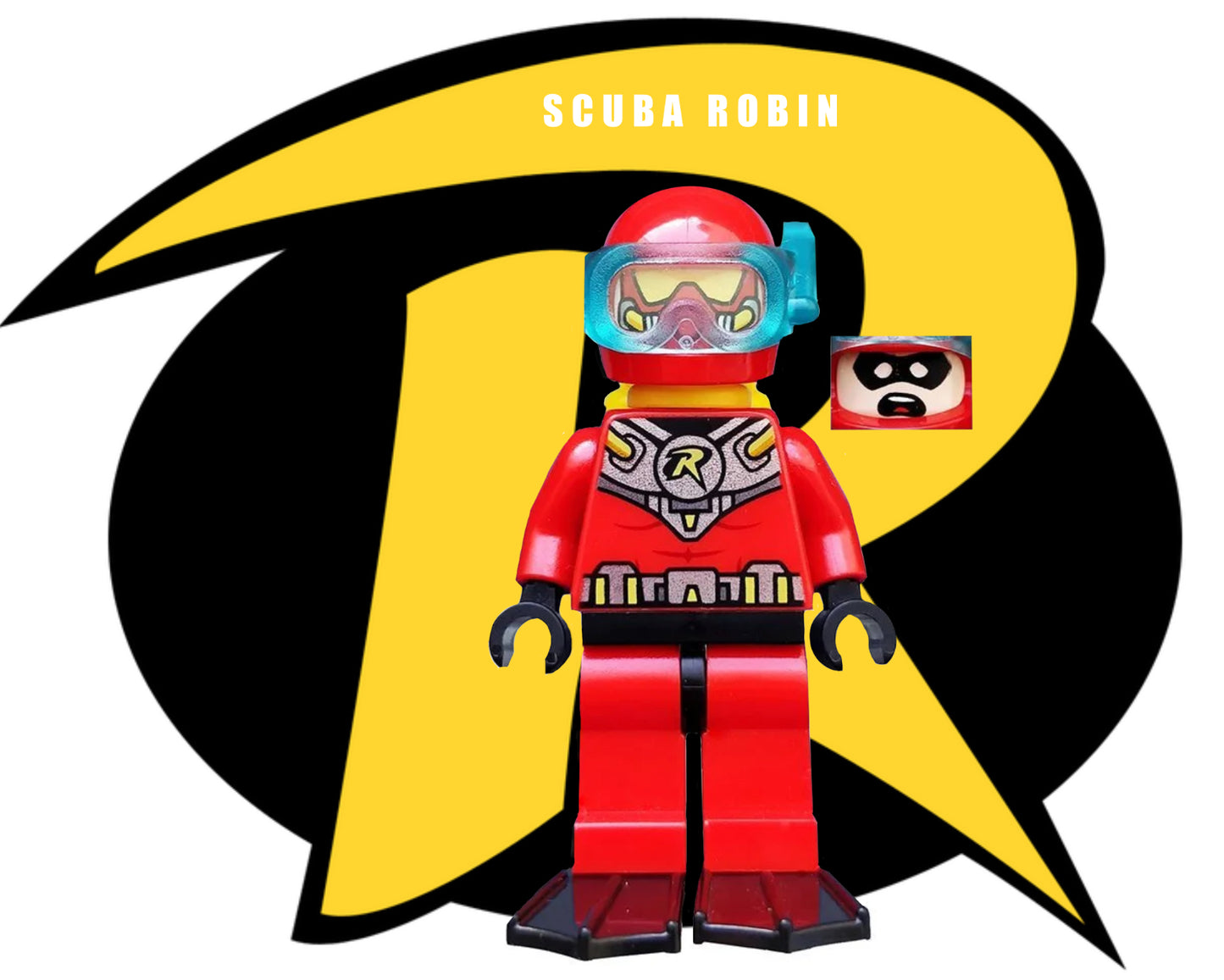 MINIFIGURE DC UNIVERS : SCUBA ROBIN custom (Très rare 2015DERNIÈRE PIÈCE)