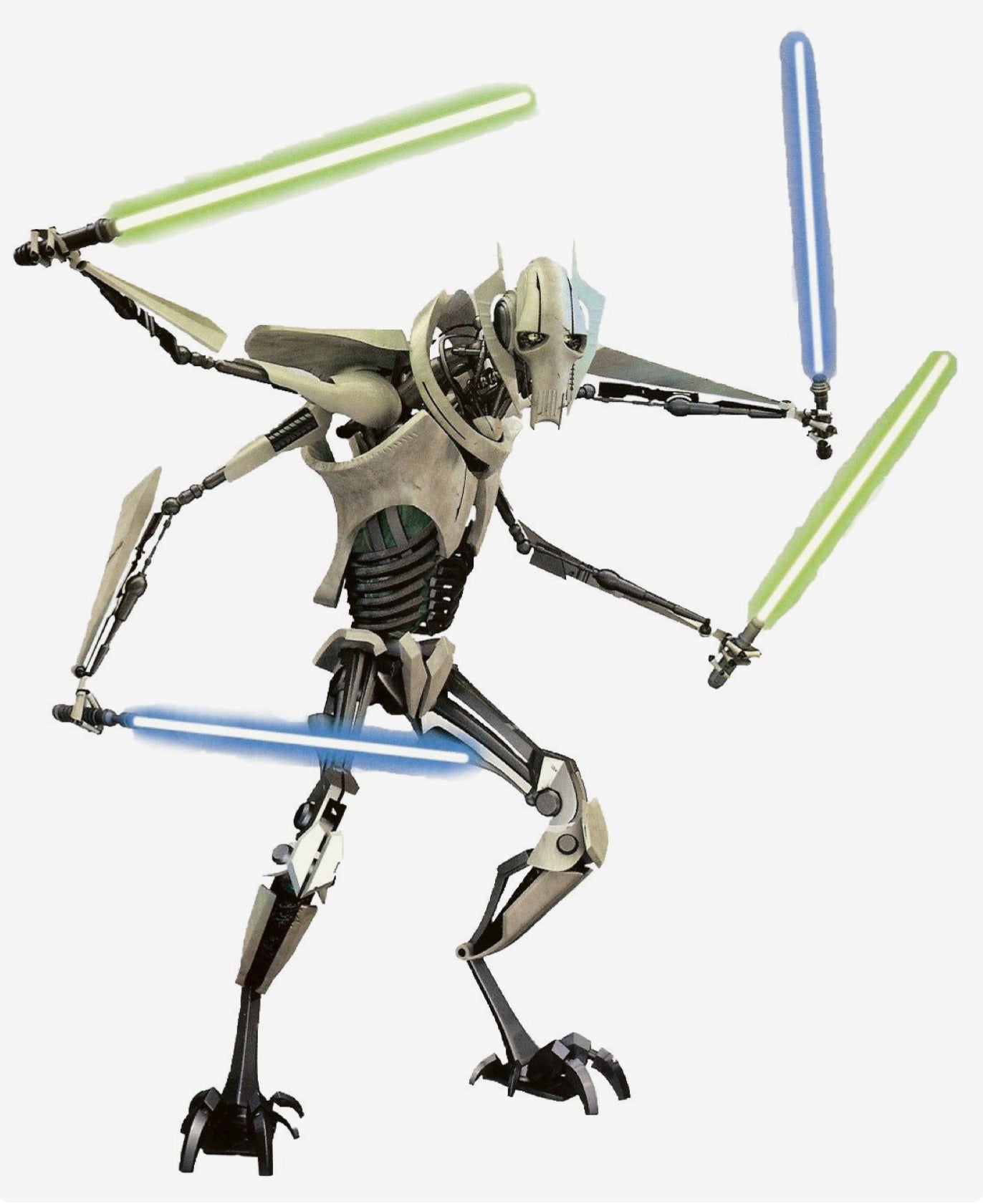 MINIFIGURE STAR WARS UNIVERS: GENERAL GRIEVIOUS "Version blanc" custom