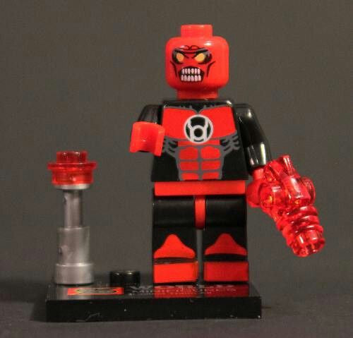 MINIFIGURE DC GREEN LANTERN UNIVERS : RED LANTERN ATROCITUS custom (Introuvable 2014 DERNIÈRE PIÈCE)