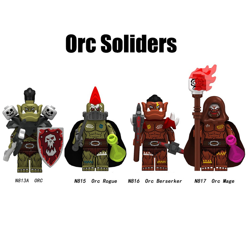 PREVENTE MINIFIGURE WORLD OF WARCRAFT UNIVERS: ORC BERSERKER custom Disponibilité fin Juin 2025