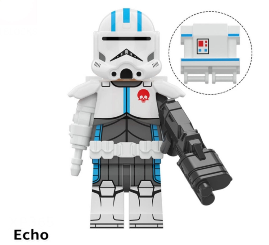 MINIFIGURE STAR WARS UNIVERS: ECHO"THE BAD BATCH CLONETROOPER saison 1" CUSTOM